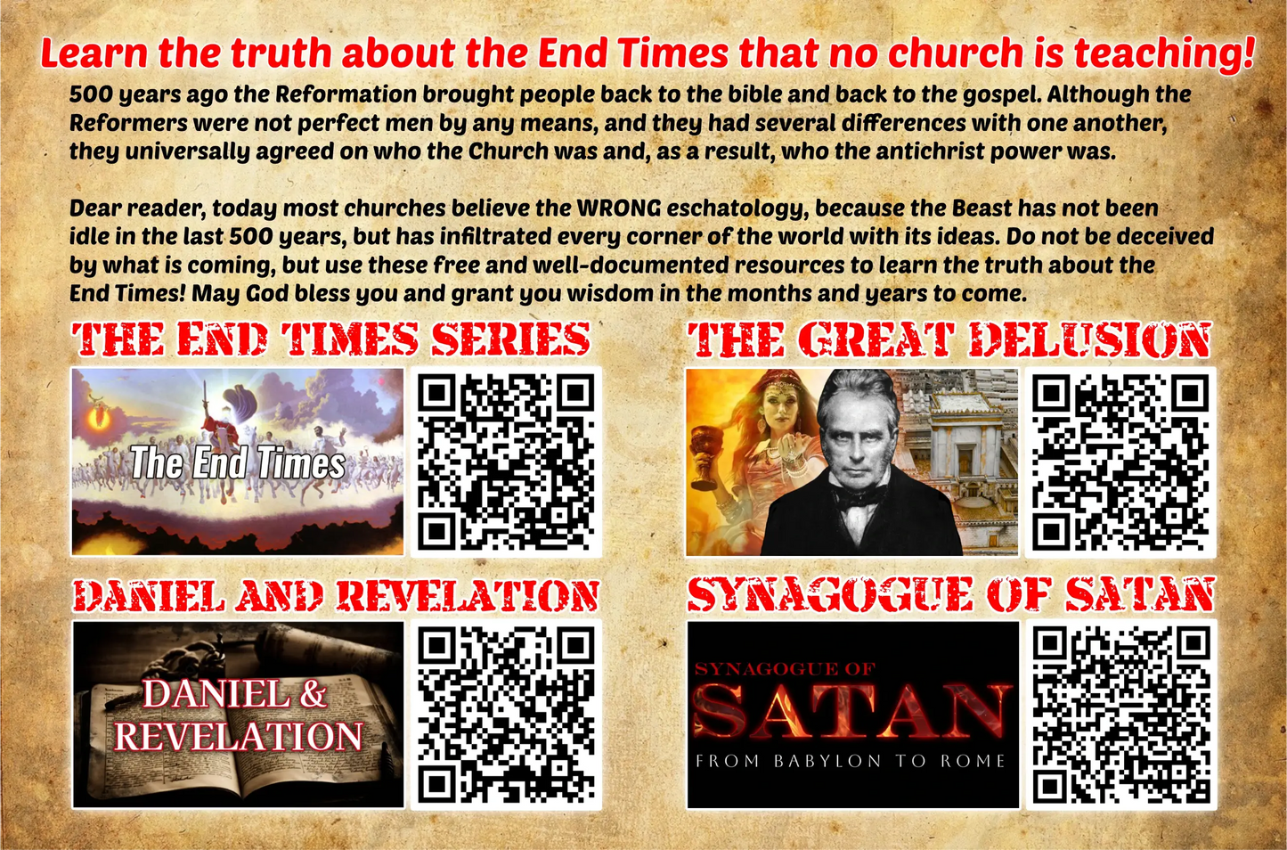 The ULTIMATE End Times Postcard (US & CANADA ONLY)