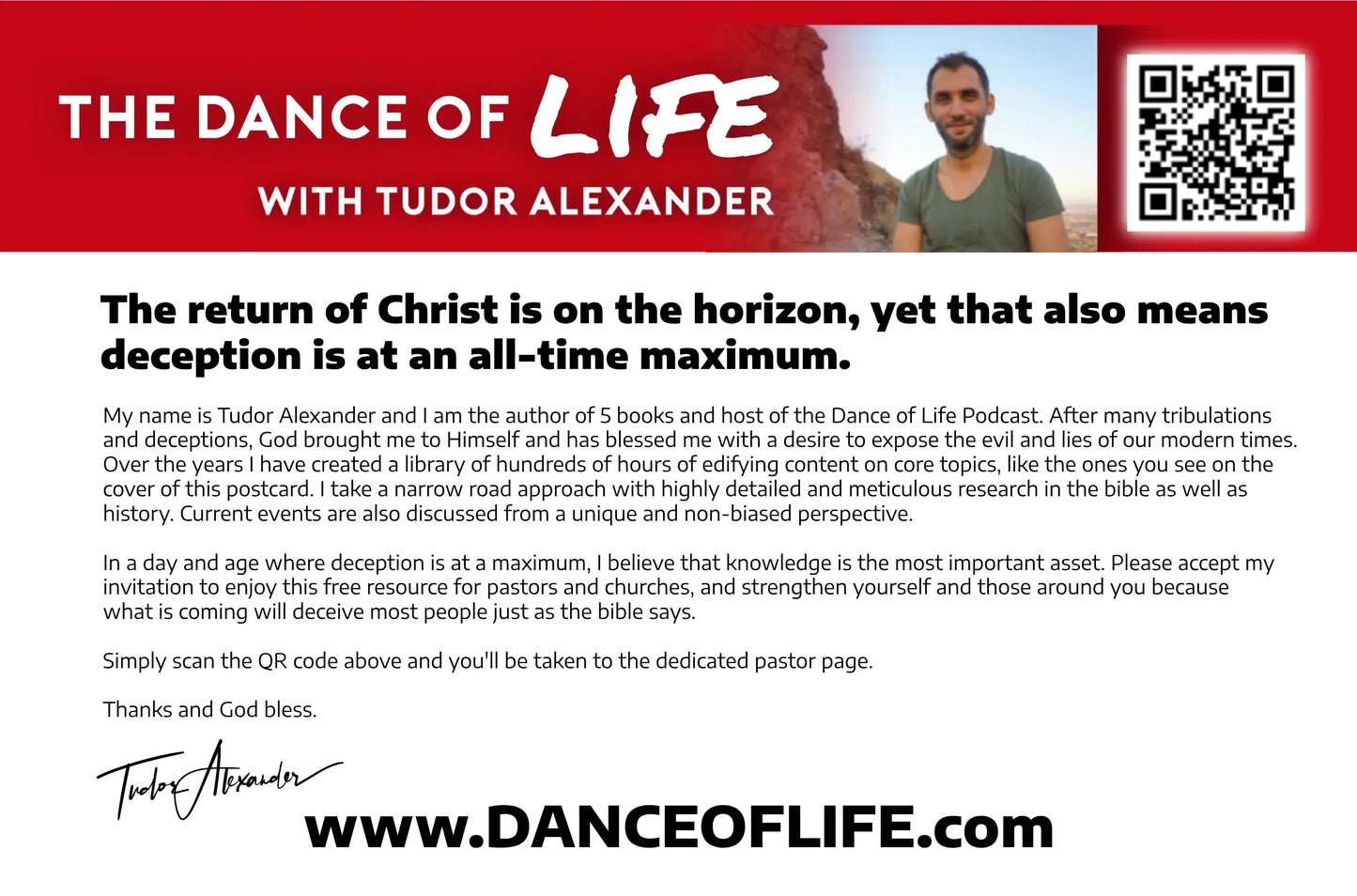 Pastor Resources Invitation Postcard (US & CANADA ONLY)