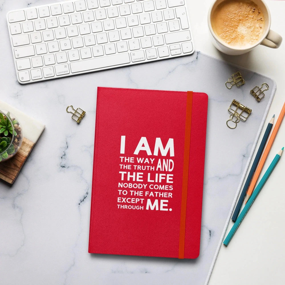 John 14:6 Hardcover Notebook (White Font)