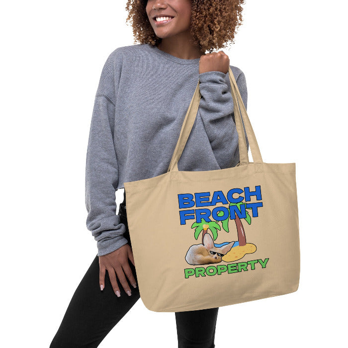 Beach Front Property Large Fox Tote